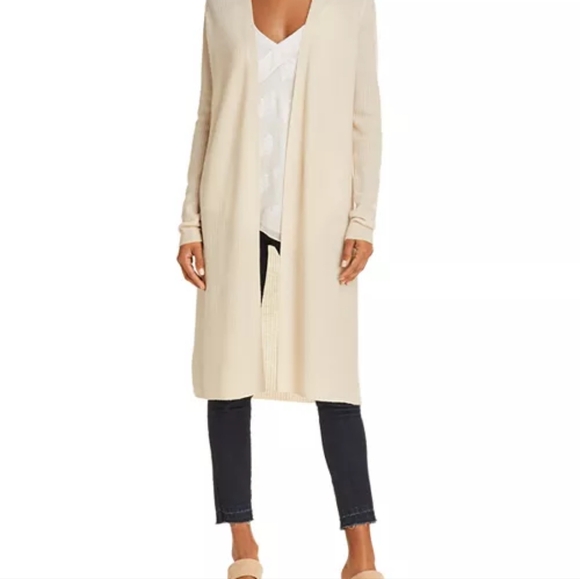 Theory Cream Cashmere Duster Cardigan - Picture 4 of 5